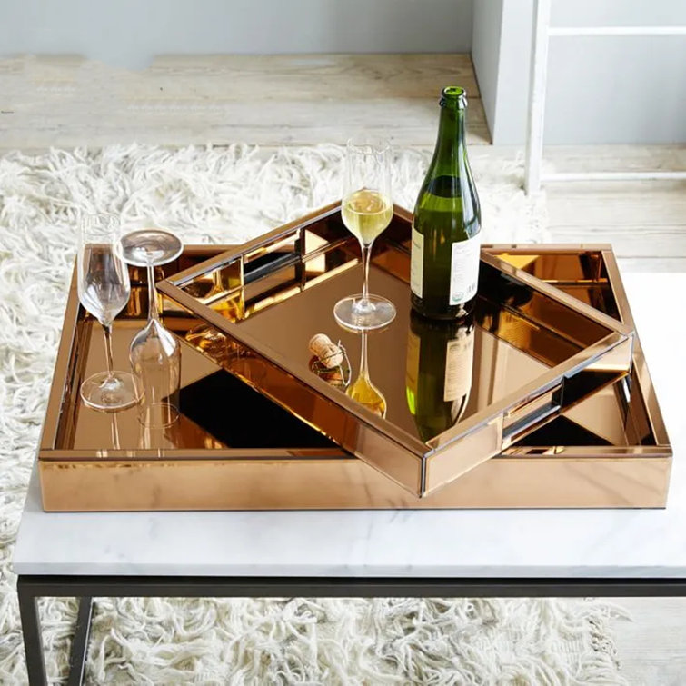 Glass decorative deals tray